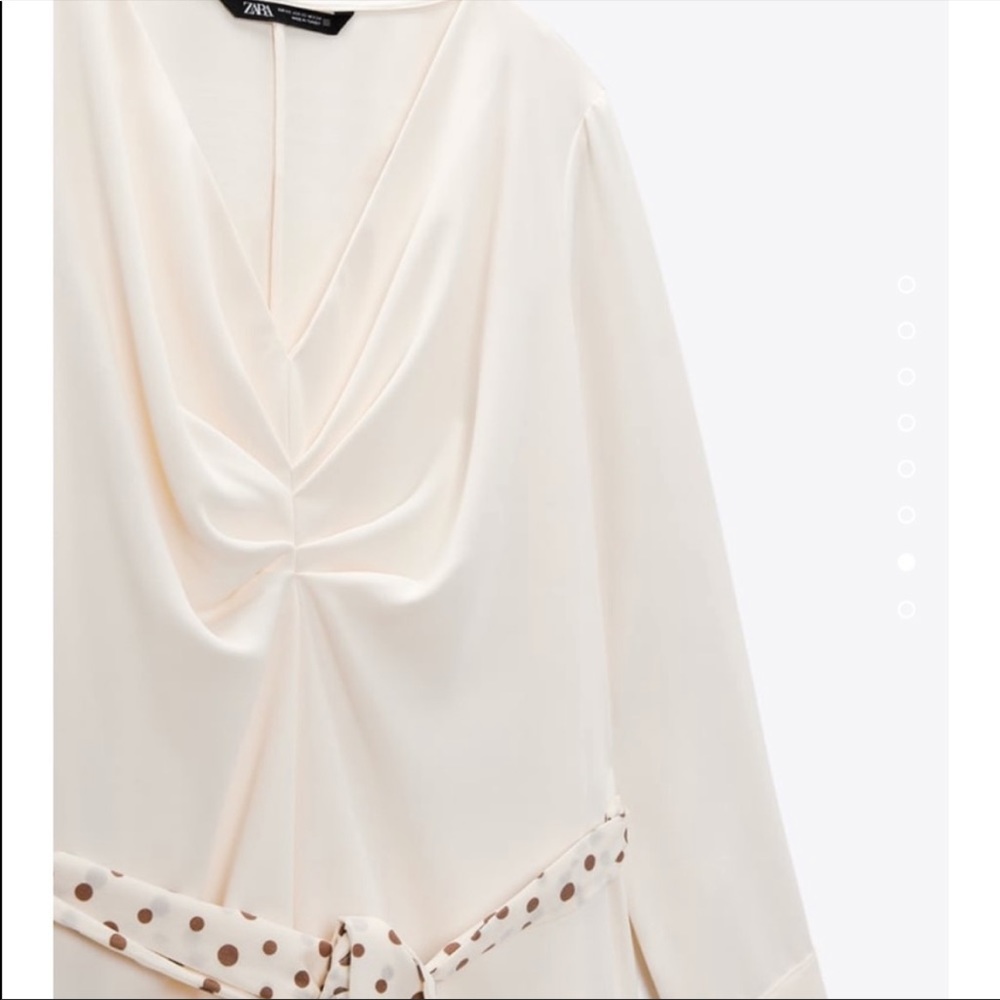 NWOT Zara MIDI long sleeve dress with belt detail - Picture 6 of 10